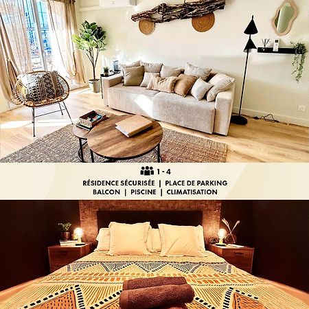 Modern 1 Bdr + Balcony + Free Parking + Ac + Pool Apartment L'Isle-d'Abeau Ngoại thất bức ảnh