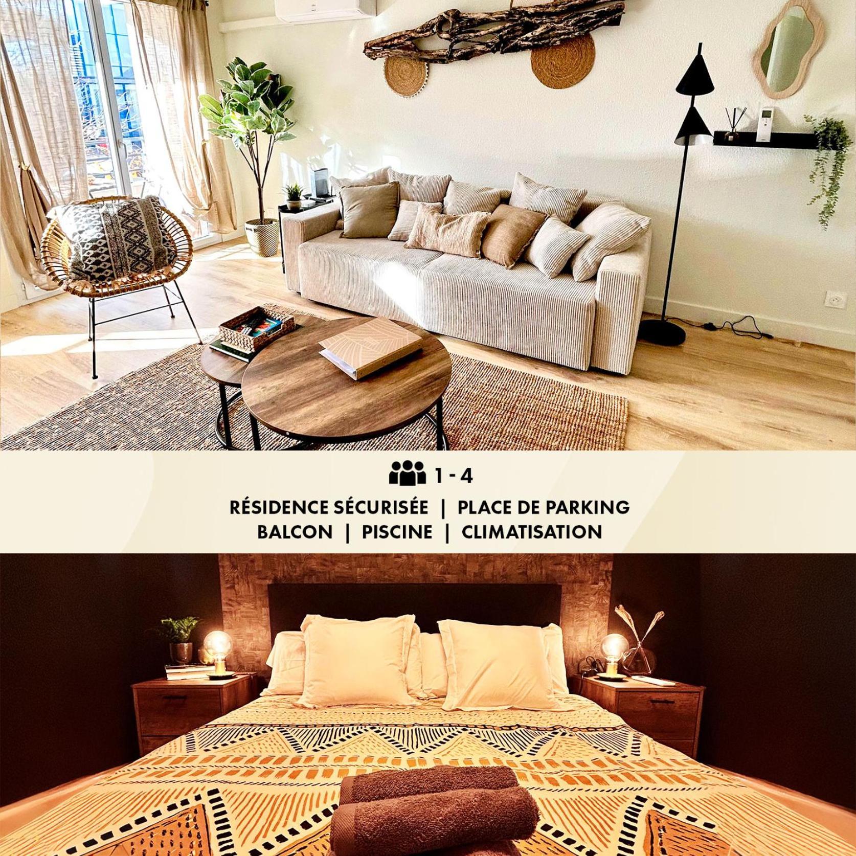 Modern 1 Bdr + Balcony + Free Parking + Ac + Pool Apartment L'Isle-d'Abeau Ngoại thất bức ảnh